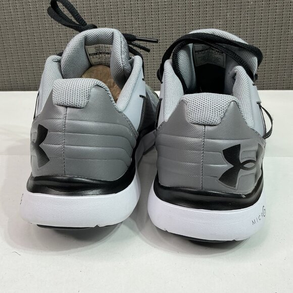 Under Armour Mens Micro G Assert 7 Running Shoes Size 8 Gray & Black Mesh - Picture 3 of 7